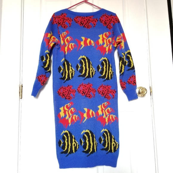 Betsey Johnson-inspired vintage fish sweater dress - Picture 2 of 8